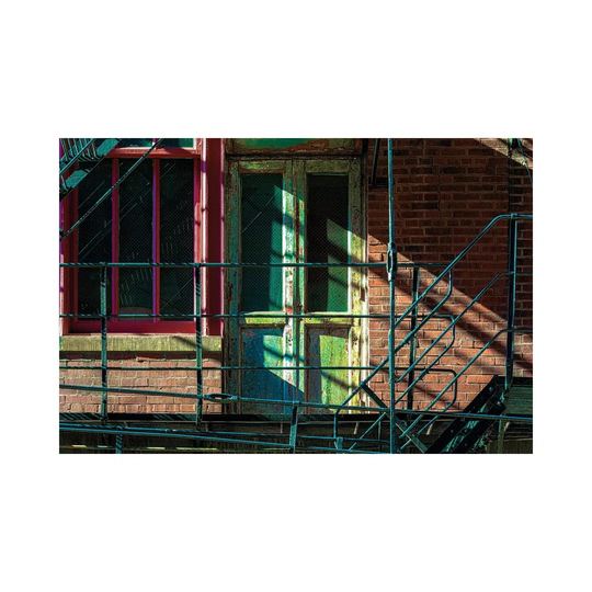 Fire Escape Door In Printer's Row by - Wrapped Canvas Photograph