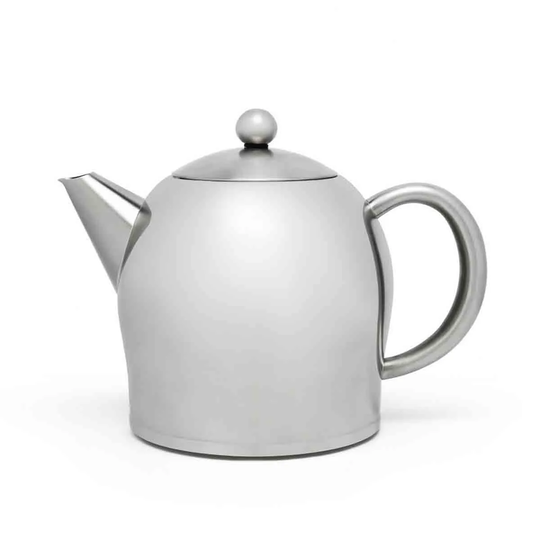 Bredemeijer Teapot Double Wall Minuet Santhee Design 1.0L In Satin Finish Steel