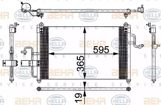 Condenser Air Conditioning 8FC351037-231 by Hella