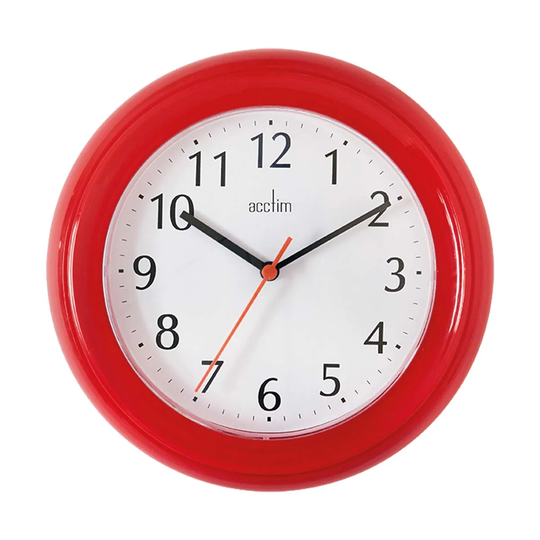 Acctim CK1414 Wycombe Wall Clock Red