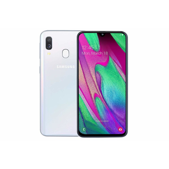(Unlocked, White) Samsung Galaxy A40 Dual Sim | 64GB | 4GB RAM