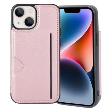 Hanman Mika iPhone 14 Plus Case with Wallet - Rose Gold
