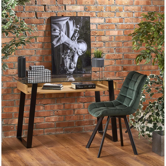 B36 Desk Golden Oak / Black (1P = 1Pc)