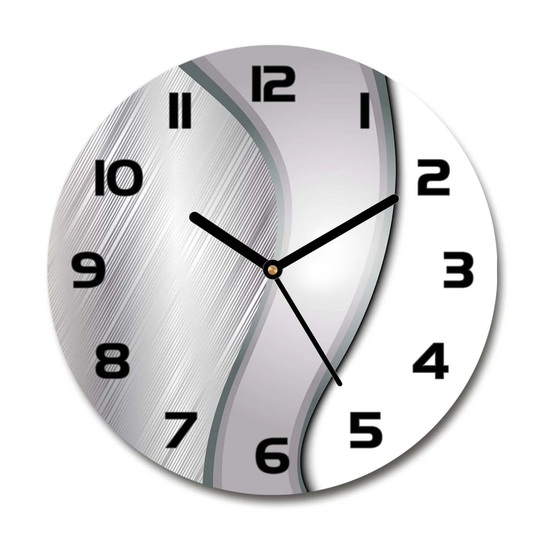 Decoration Picture Art Modern Kitchen Living Room Metal Abstraction 30cm Silent Wall Clock