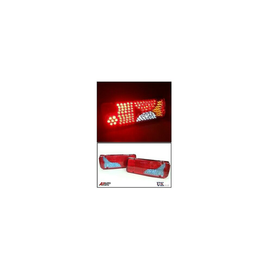 2 24V LED REAR TAIL LIGHTS LAMPS 6 FUNCTION TRAILER LORRY TRUCK RECOVERY 120 LED
