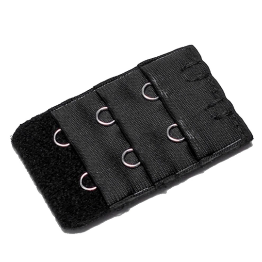 (2 Hook - Black) Bra Strap Expander Adapter - Back Extender