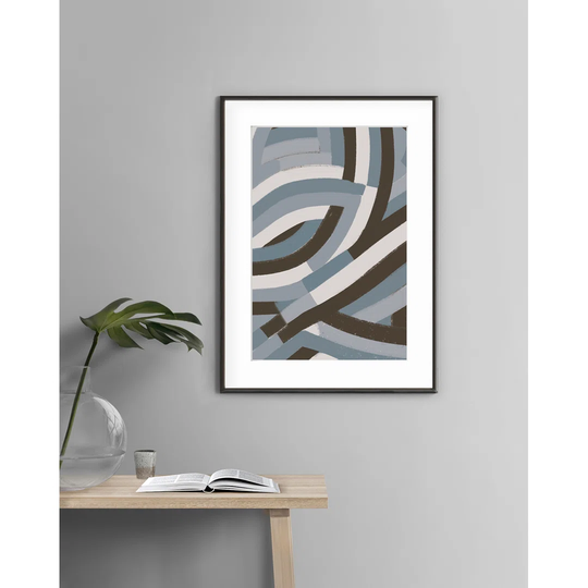 Blue Roads N.1 - Picture Frame Graphic Art Print on Paper