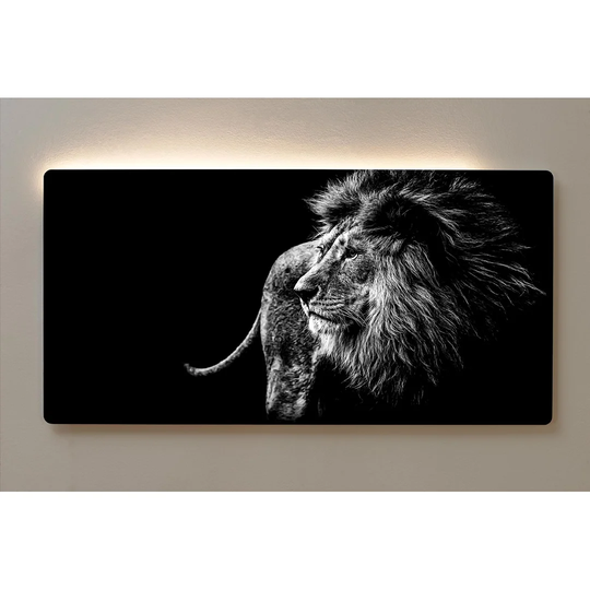 Backlight Motif Wall Picture Lion Magnetic Cork Board