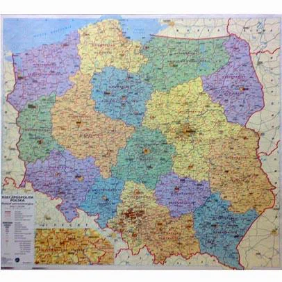 Wall Map of Poland - Graphic Art