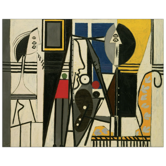 'Printer and Model' by Picasso Art Print
