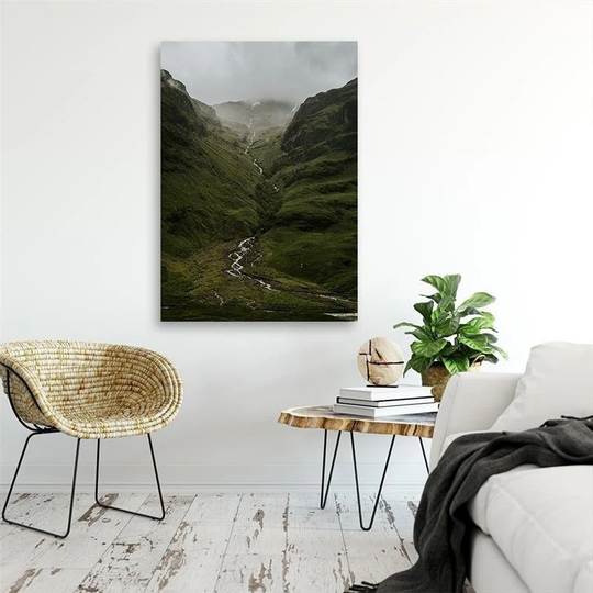Canvas Print Mountain Mist River Nature