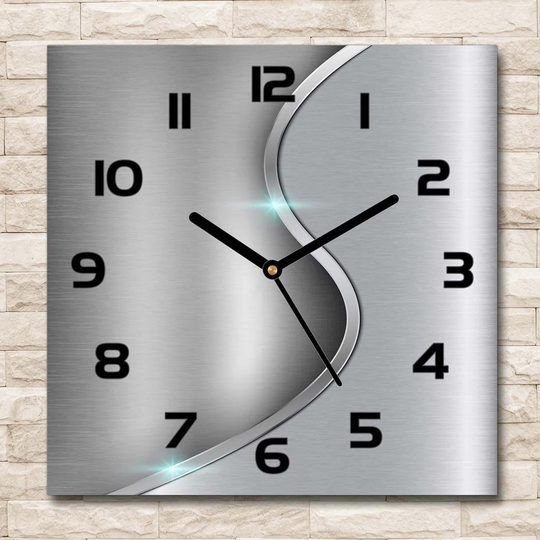Metal Abstraction Silent Wall Clock