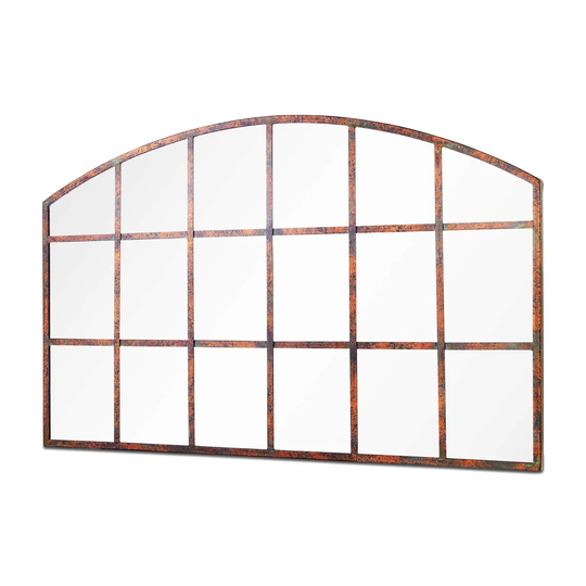 Mirroroutlet Home & Garden Lancaster Metal Arch Shaped Decorative Window Garden Mirror 90Cm X 56Cm