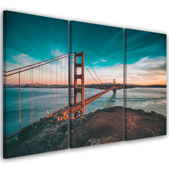 Canvas Print Golden Gate Bridge San Francisco Turquoise