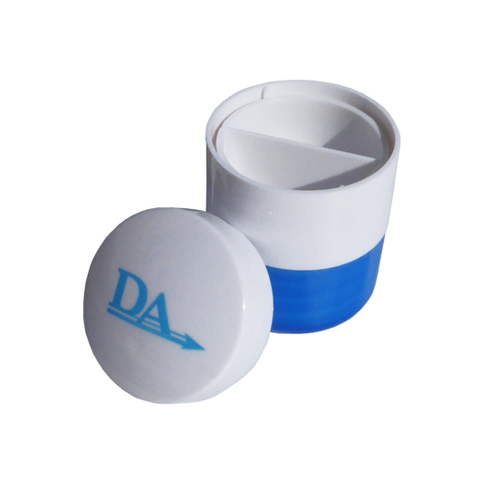 (Blue) Pill Crusher - Medication Storage Pill Case Tablets Easy Use Colour Choices