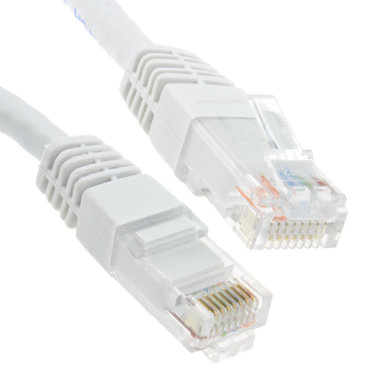 kenable Ethernet Network Cable Cat6 GIGABIT RJ45 COPPER Internet Patch Lead White 5m