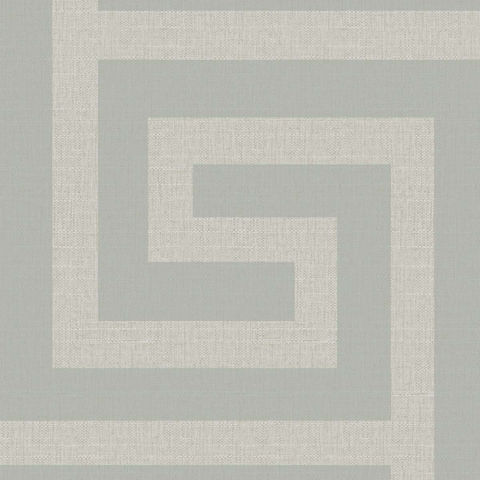 Belgravia Decor Giorgio Greek Key Soft Silver Wallpaper