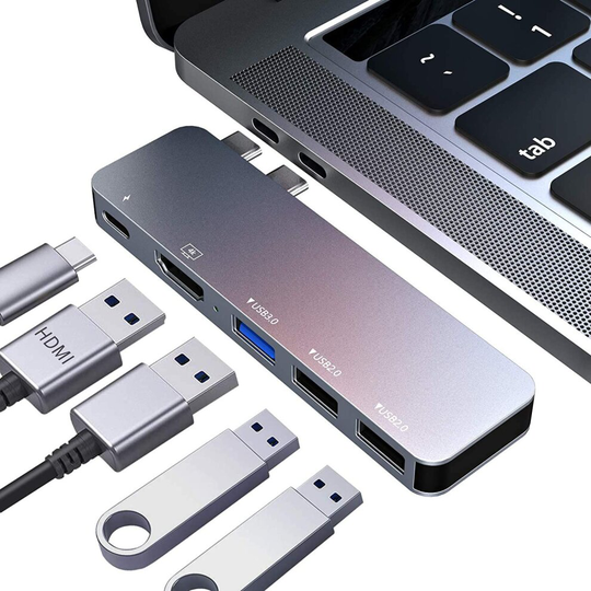 USB C Adapter for MacBook Pro 2020, MacBook Adapter HDMI, MacBook Air M1 USB Multiport USB C Hub with 4K HDMI, Thunderbolt 3 ,...