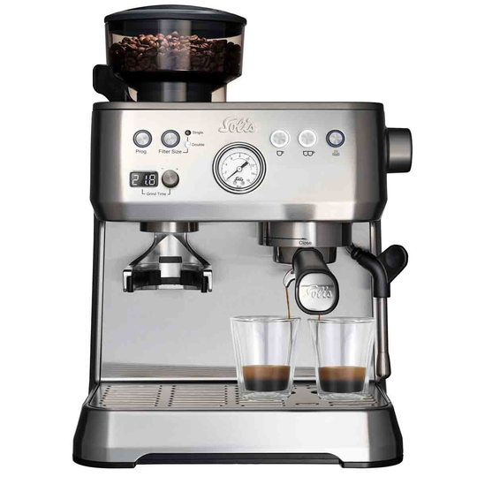 Solis SLS98061 Grind & Infuse Perfetta Semi Automatic Espresso Machine - Silver