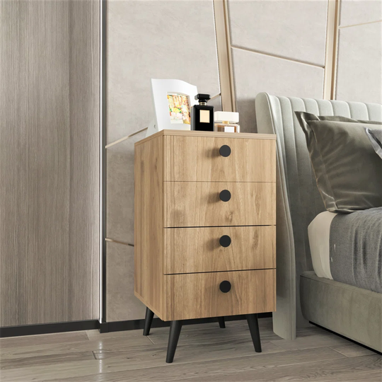 Tiedeman 4 Drawer Bedside Table