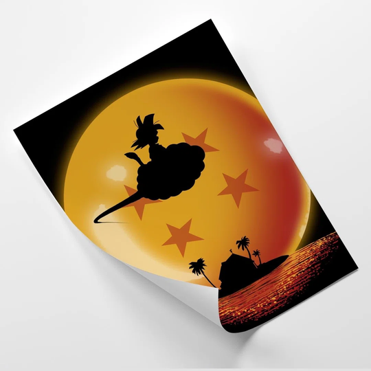Poster, Island On The Background Of The Sun