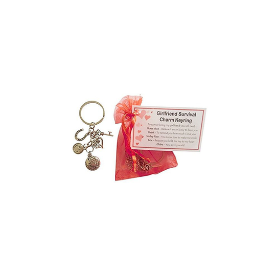 Girlfriend Survival Charm Keyring - Handmade Girlfriend Gift for Girlfriend