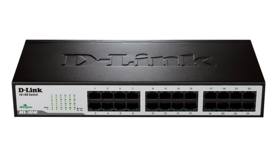 D-Link DES 1024D - Unmanaged Layer 2 Switch - 24 Port 10/100 Int Psu Uk