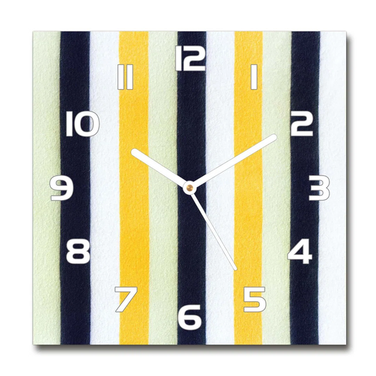 Striped Background Silent Wall Clock