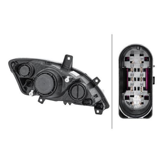HELLA Headlights MERCEDES-BENZ 1EG 009 627-011 6398201861,A6398201861 Headlamp,Headlight
