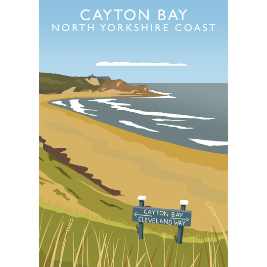 Cayton Bay by Richard O'Neil - Graphic Art Print on Paper