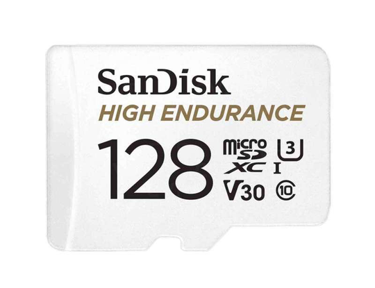 SanDisk High Endurance microSDXC 128GB + SD Adapter - for Dashcams & home monitoring