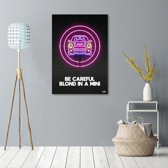 Poster, Car Neon