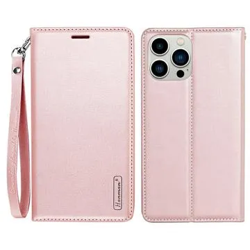 Hanman Minor iPhone 14 Pro Max Wallet Case - Rose Gold