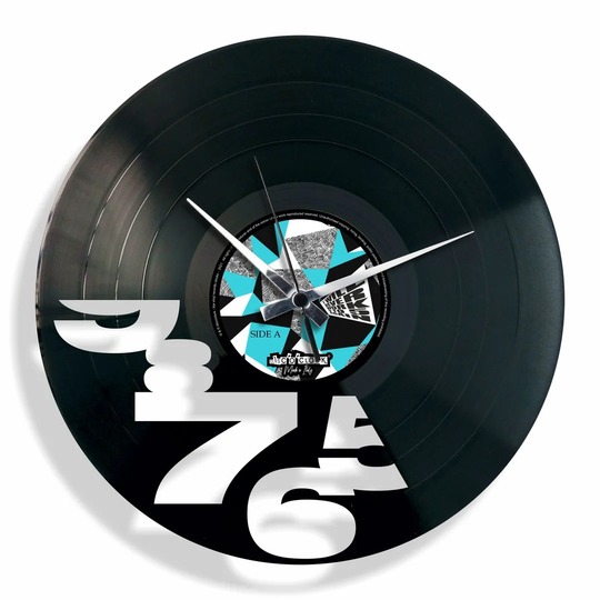 Never 9 to 5 Again Vinyl with Numbers 30cm Silent Wall Clock