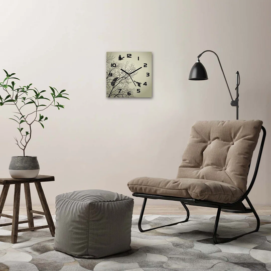 Journie Crows on the Tree Silent Wall Clock