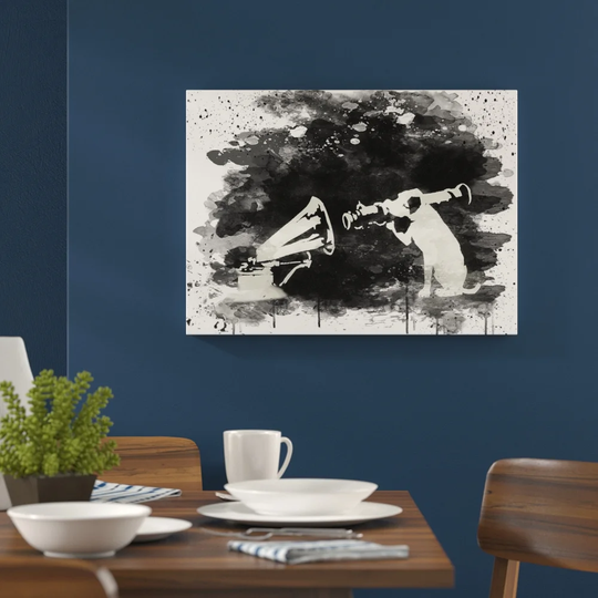 'Banksy Dog Graffiti Wall Art' Graphic Art Print Poster