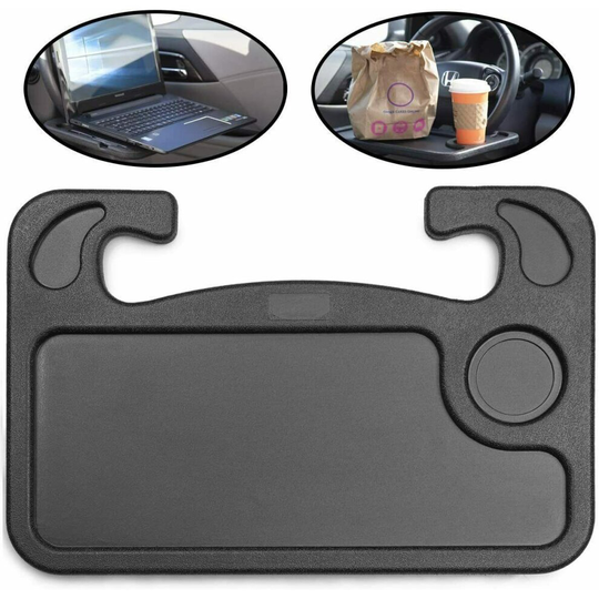 Auto Steering Wheel Desk Food Tray Laptop Tablet Notebook Car Travel Table Bed