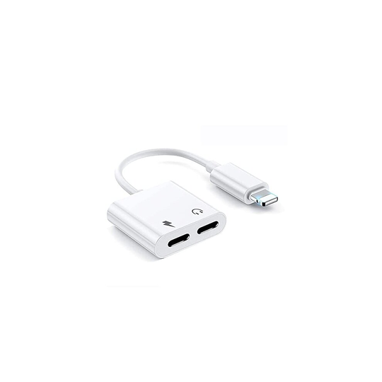 [Apple MFi Certified] Lightning Splitter & iPhone Adapter, Dual Lightning AUX + Charger Adapter Dongle Cable Splitter Compatible with iPhone