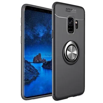 Samsung Galaxy S9 Magnetic Ring Holder Case - Black