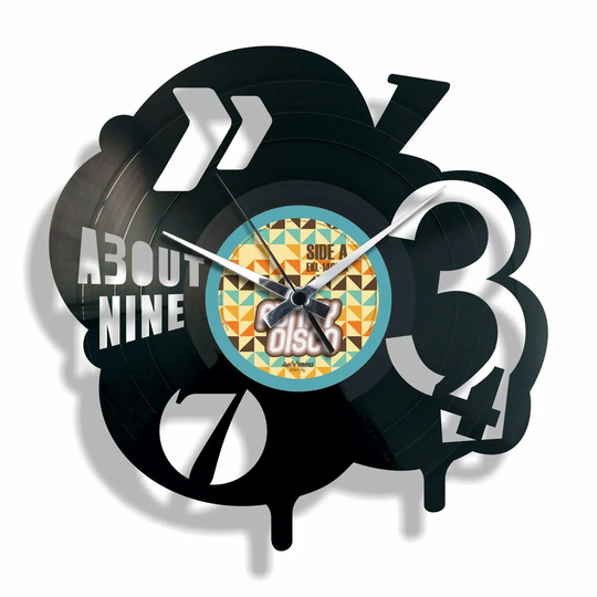 Vinyl in Pop Art Style 30cm Silent Wall Clock
