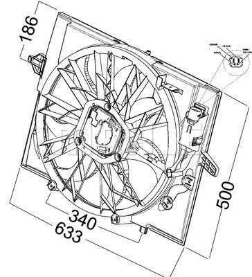 Air Conditioning fan 8EW351041-271 by BEHR