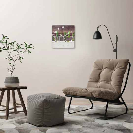 Plants in Jars Silent Wall Clock