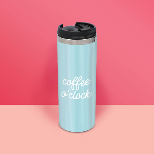 Coffee O'Clock Stainless Steel Travel Mug