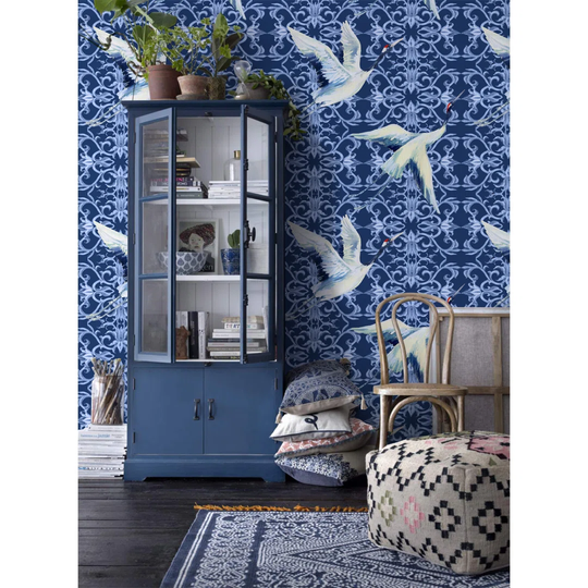 Walllpaper Roll 250X250cm Mural Decoration Kitchen Livingroom Bedroom Wallpaper Material With Print - Chinese Cranes Animals Wild Animals