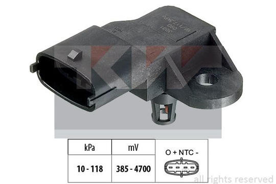 Air Pressure Sensor, height adaptation Made in Italy - OE Equivalent 493091 KW 493091