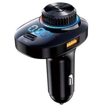 Bluetooth FM Transmitter / QC&PD Car Charger C19 - Black