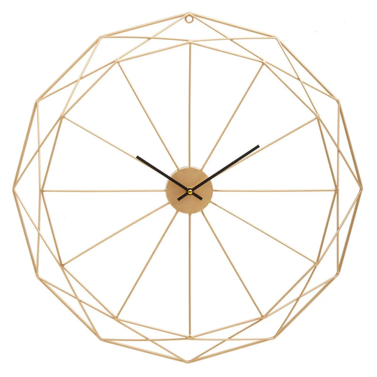Interiors by PH Geometric Gold Metal Wall Clock
