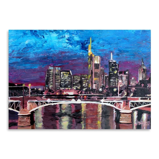 Frankfurt by M Bleichner - Unframed Painting Print on Paper