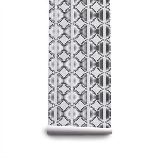Walllpaper Roll 360X250cm Kitchen Livingroom Bedroom Mural Decoration Wallpaper Material With Print - Minimalistic Circles Retro Funky Geometric