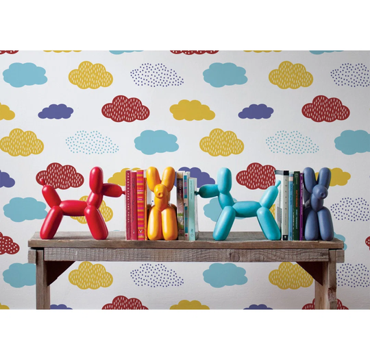 Aimo Ful Clouds Patter Child Drawing Wallpaper